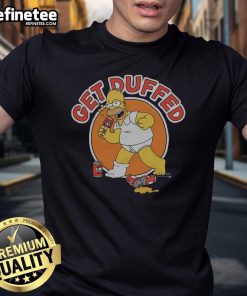 Nice The Simpsons Homer Get Duffed T-Shirt featuring Homer Simpson in a fun, colorful design perfect for fans.
