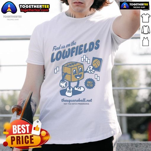 Nice The Square Ball mascot t-shirt from Lowfields, perfect for retro fans and match programme enthusiasts.