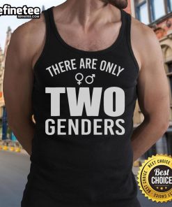 Quote tank top featuring 'There are only two genders' design, perfect for expressing gender identity beliefs.