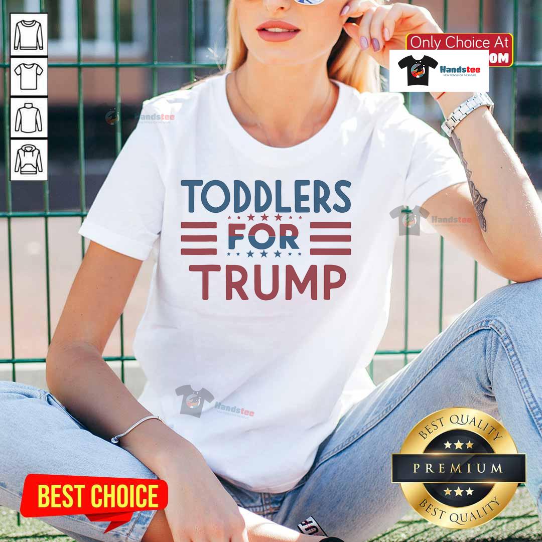Nice Toddlers For Trump 2024 Ladies Tee Nice Toddlers for Trump 2024 ladies tee featuring a playful design perfect for young supporters of the campaign.