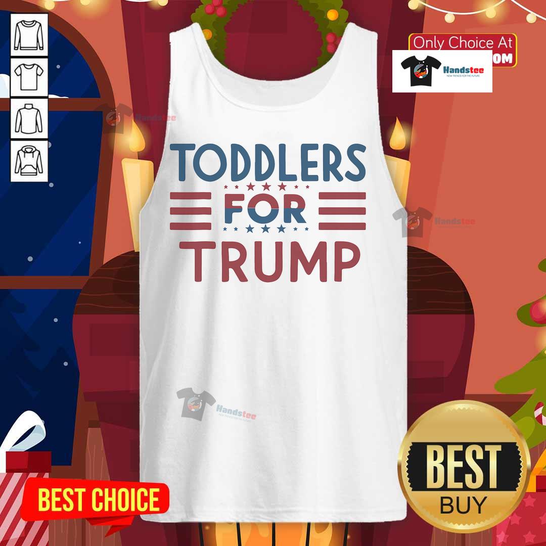 Nice Toddlers For Trump 2024 Tank Top Adorable toddlers wearing 'Nice Toddlers For Trump 2024' tank tops, showcasing cute political support for the 2024 election.