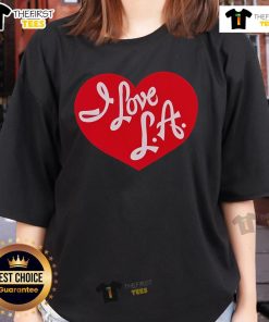 Nice Tourist I Love LA Ladies Tee featuring a stylish graphic design perfect for Los Angeles fans.