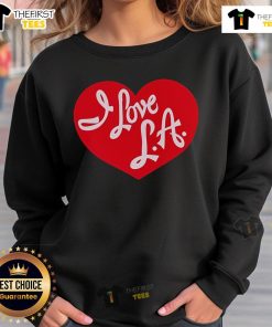 Nice Tourist I Love LA sweatshirt in vibrant colors, perfect for showcasing your love for Los Angeles. Stylish and cozy.