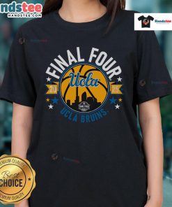 2025 Women's Final Four UCLA Basketball Ladies Tee featuring team colors and logo for fans and supporters.