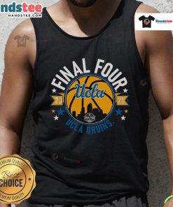 Nice UCLA Basketball 2025 Women's Final Four tank top featuring team colors and logo, perfect for fans and supporters.