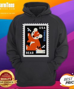 Cozy Nice USA Bear Stamp Hoodie featuring a colorful bear graphic, perfect for casual wear and outdoor adventures.