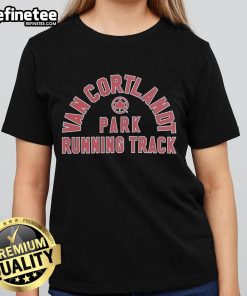Alt Text: Ladies running on the Nice Van Cortlandt Park running track, showcasing fitness and outdoor activity.