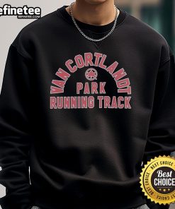 Nice Van Cortlandt Park running track sweatshirt featuring a vibrant design, perfect for athletes and outdoor enthusiasts.