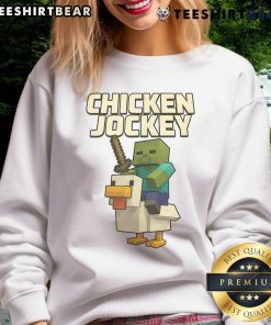 Vintage chicken jockey design sweatshirt featuring a playful graphic and comfortable fit for casual wear.