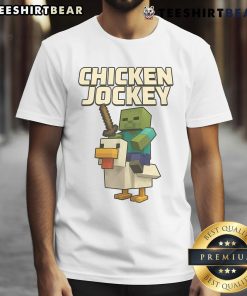 Vintage Chicken Jockey Design T-Shirt featuring a playful chicken and jockey graphic, perfect for casual wear.