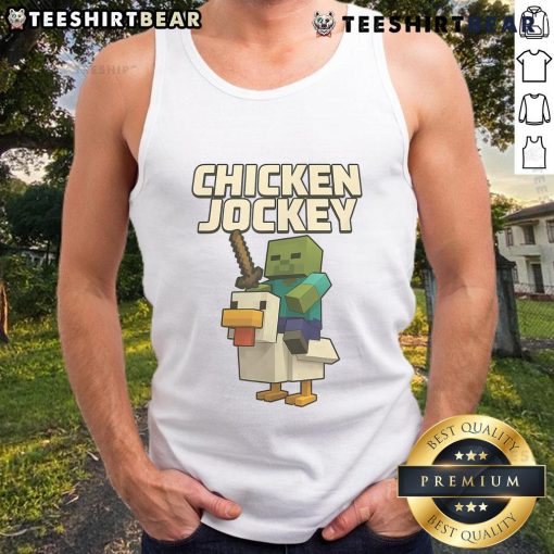 Nice vintage chicken jockey design tank top featuring a playful graphic perfect for casual summer outfits.