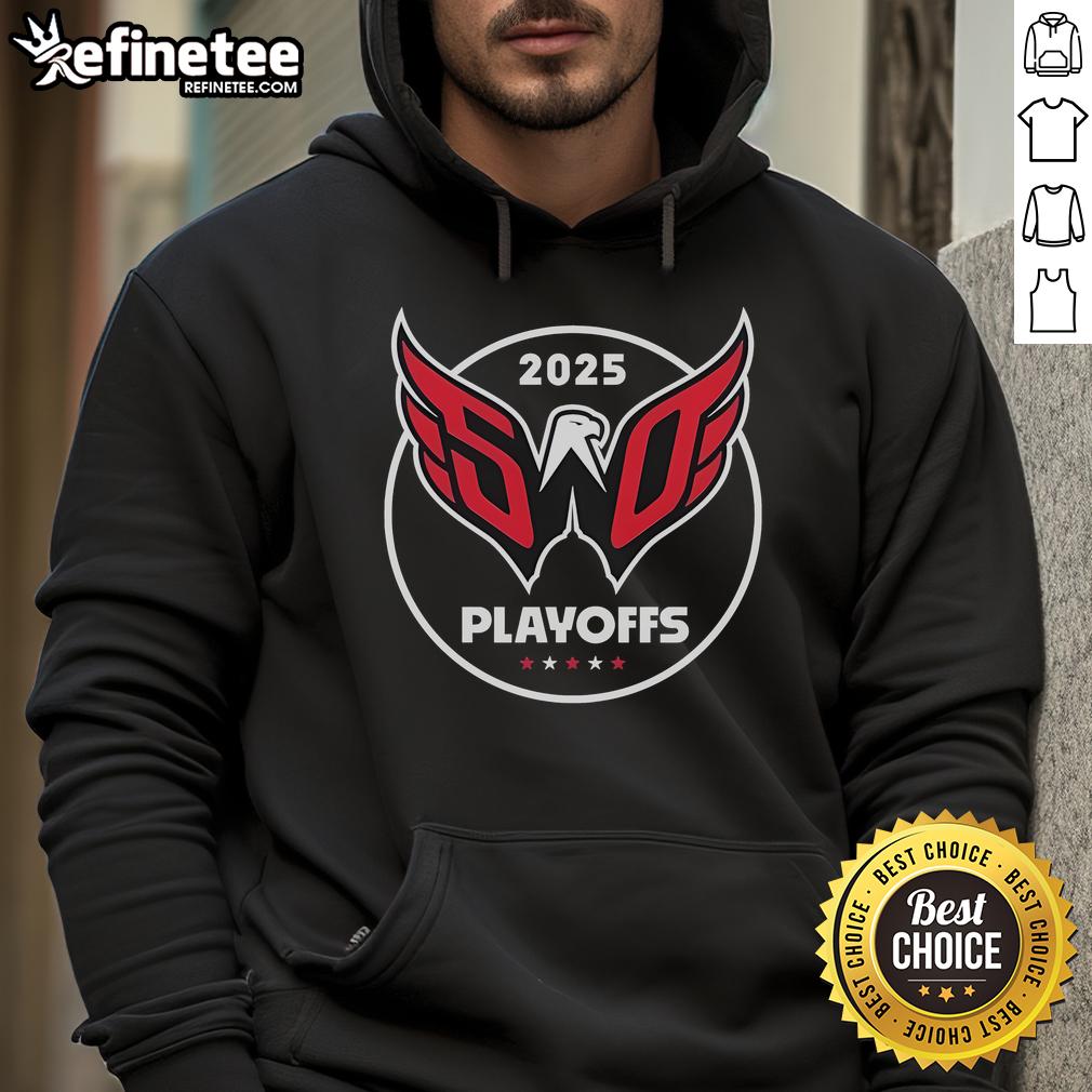 Nice Washington Capitals 2025 Stanley Cup Playoffs Hoodie 2025 Stanley Cup Playoffs hoodie featuring the Nice Washington Capitals logo, perfect for fans and game day attire.