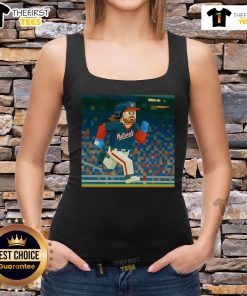 Trevor Williams wearing a Washington Nationals tank top during a game, showcasing team spirit and athletic style.