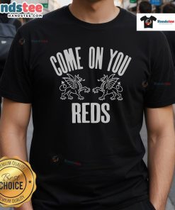 Alt Text: Nice Wrexham AFC Come On You Reds T-Shirt featuring vibrant colors and team logo for passionate fans.