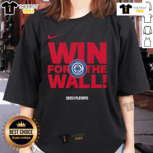 2025 Los Angeles Clippers logo on a ladies tee celebrating NBA Playoffs win, perfect for fans and sports enthusiasts.