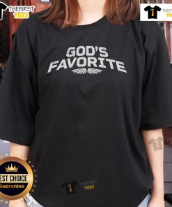 Officer Eudy wearing the 'God's Favorite Ladies' tee, showcasing stylish faith-inspired fashion for women.