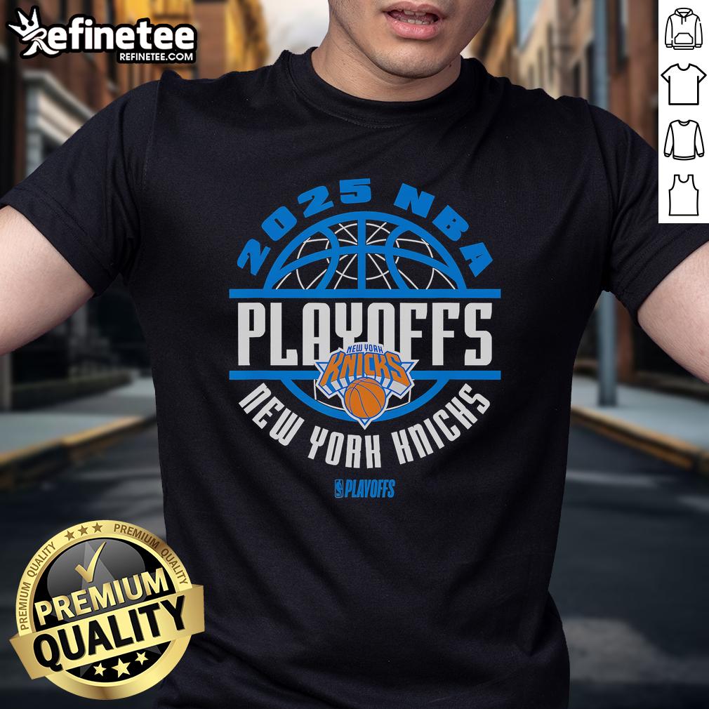 Official 2025 Nba Playoff New York Knicks T Shirt Official 2025 NBA Playoff New York Knicks T-Shirt showcasing team colors and logo for fans and supporters.