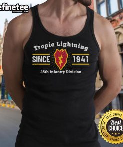 Official 25th Infantry Division Tropic Lightning Vietnam Veterans tank top showcasing military pride and heritage.
