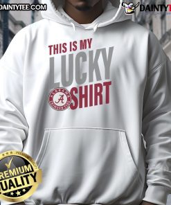 Alt Text: Official Alabama Crimson Tide hoodie featuring a vibrant design, perfect for showcasing team spirit and luck.