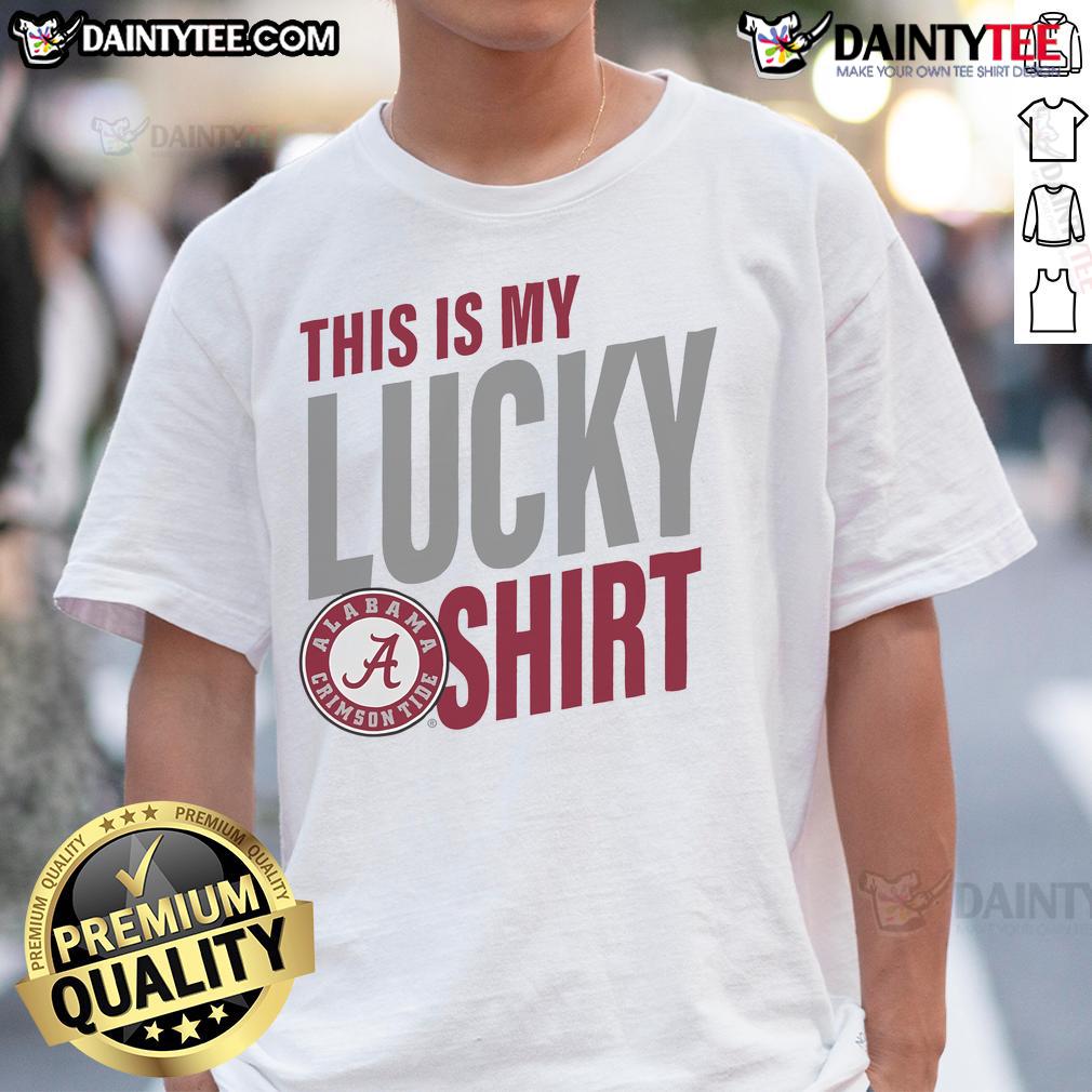 Official Alabama Crimson Tide This Is My Lucky T Shirt Official Alabama Crimson Tide This Is My Lucky T-Shirt featuring team colors and logo, perfect for game day fan attire.
