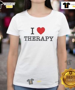 Alt Text: Official Alegra Kastens I Love Therapy Ladies Tee showcasing a stylish design for therapy enthusiasts.