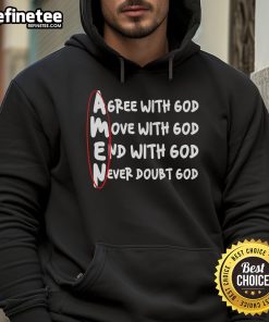 Official AMEN Christian Faith God Hoodie featuring a stylish design for believers, perfect for everyday wear.