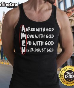 Official AMEN Christian Faith God Tank Top featuring a bold design for believers, perfect for casual wear and faith expression.