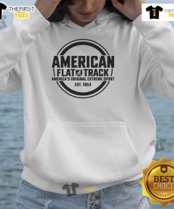 Official American Flat Track hoodie, established 1954, celebrating America's original extreme sport with a stylish design.