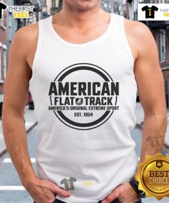 Official American Flat Track 1954 tank top, celebrating America's original extreme sport with a vintage design.