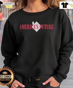 Official Americas Future Patriotic Freedom Sweatshirt in red, featuring bold graphic design for proud American supporters.