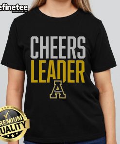 Alt Text: Official Appalachian State Mountaineers Cheers Leader Ladies Tee showcasing team spirit and vibrant colors for fans.