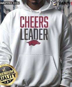 Official Arkansas Razorbacks Cheers Leader Hoodie featuring vibrant team colors and logo, perfect for game day fan apparel.