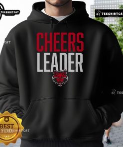Alt Text: Official Arkansas State Red Wolves cheerleader hoodie featuring vibrant team colors and logo, perfect for fans.