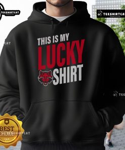 Alt Text: Official Arkansas State Red Wolves hoodie showcasing vibrant team colors and logo, perfect for fans and game days.