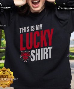 Alt Text: Official Arkansas State Red Wolves sweatshirt featuring a bold design, perfect for fans and lucky game days.