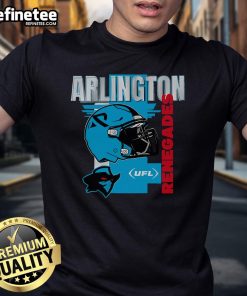 Official Arlington Renegades Helmet Frame T-Shirt featuring a bold helmet graphic and team colors for fans.