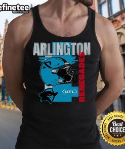 Official Arlington Renegades Helmet Frame Tank Top showcasing team colors and logo, perfect for fans and casual wear.