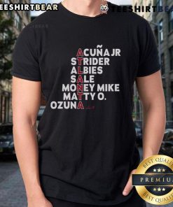 Official Atlanta Baseball MLB Names 2025 T-Shirt featuring team logo and vibrant design for fans and collectors.