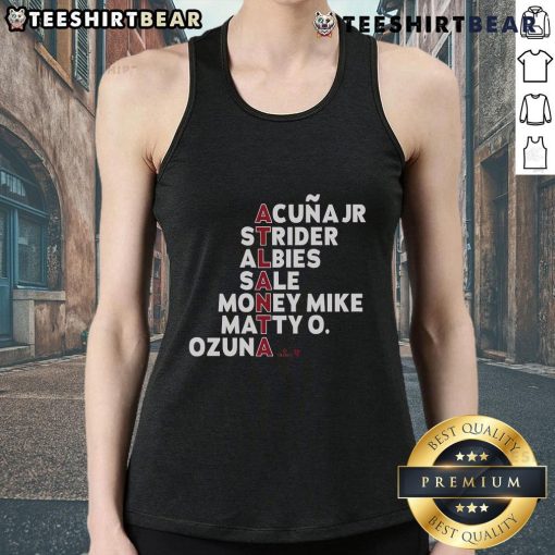 Official Atlanta Baseball MLB Names 2025 Tank Top showcasing team logo and stylish design for fans.