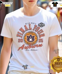 Official Auburn Tigers 2025 Final Four vintage basketball T-shirt featuring team colors and logo, perfect for fans.