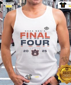 Official Auburn Tigers 2025 NCAA Men's Basketball Tournament March Madness Final Four lay-up tank top in vibrant colors.