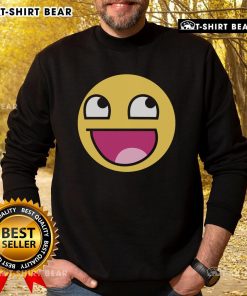 Funny sweatshirt featuring the Official Awesome Epic Face design, perfect for casual wear and expressing humor.