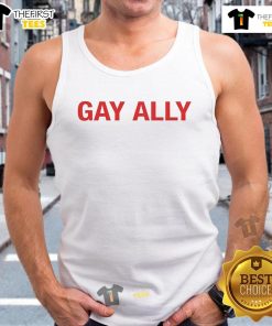 Official Azealia Banks Gay Ally Tank Top featuring bold graphic design, perfect for LGBTQ+ pride and fan apparel.