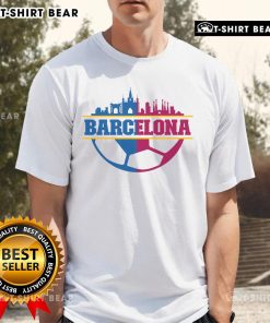 Official Barcelona City T-Shirt featuring iconic city skyline and vibrant colors, perfect for fans and tourists alike.