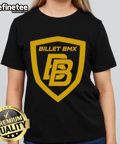 Official Billet BMX Shield Logo Ladies Tee featuring a stylish design and comfortable fit for BMX enthusiasts.