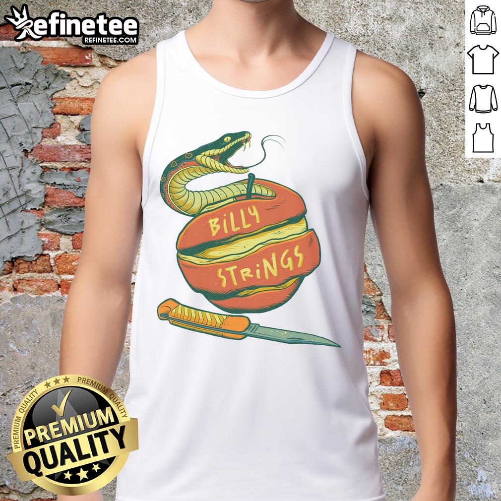 Official Billy Strings Snake Apple 2025 Tank Top Alt Text: Official Billy Strings Snake Apple 2025 tank top featuring vibrant graphics and a stylish design for fans.
