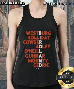 Official Birdland Baseball MLB Names 2025 tank top featuring vibrant graphics and comfortable fit for baseball fans.