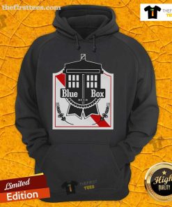 Official Blue Box Beer Hoodie featuring a stylish design, perfect for casual wear and showcasing your love for Blue Box Beer.