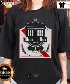 Official Blue Box Beer Ladies Tee featuring a stylish design, perfect for beer enthusiasts and casual wear.