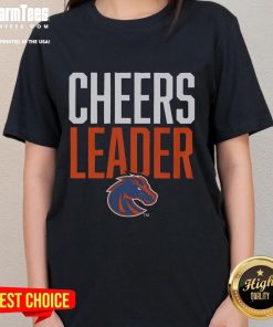 Official Boise State Broncos Cheers Leader Ladies Tee showcasing team spirit and vibrant blue color for female fans.